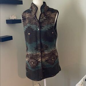 Tasha Polizzi Cozy Patterned Fleece Vest